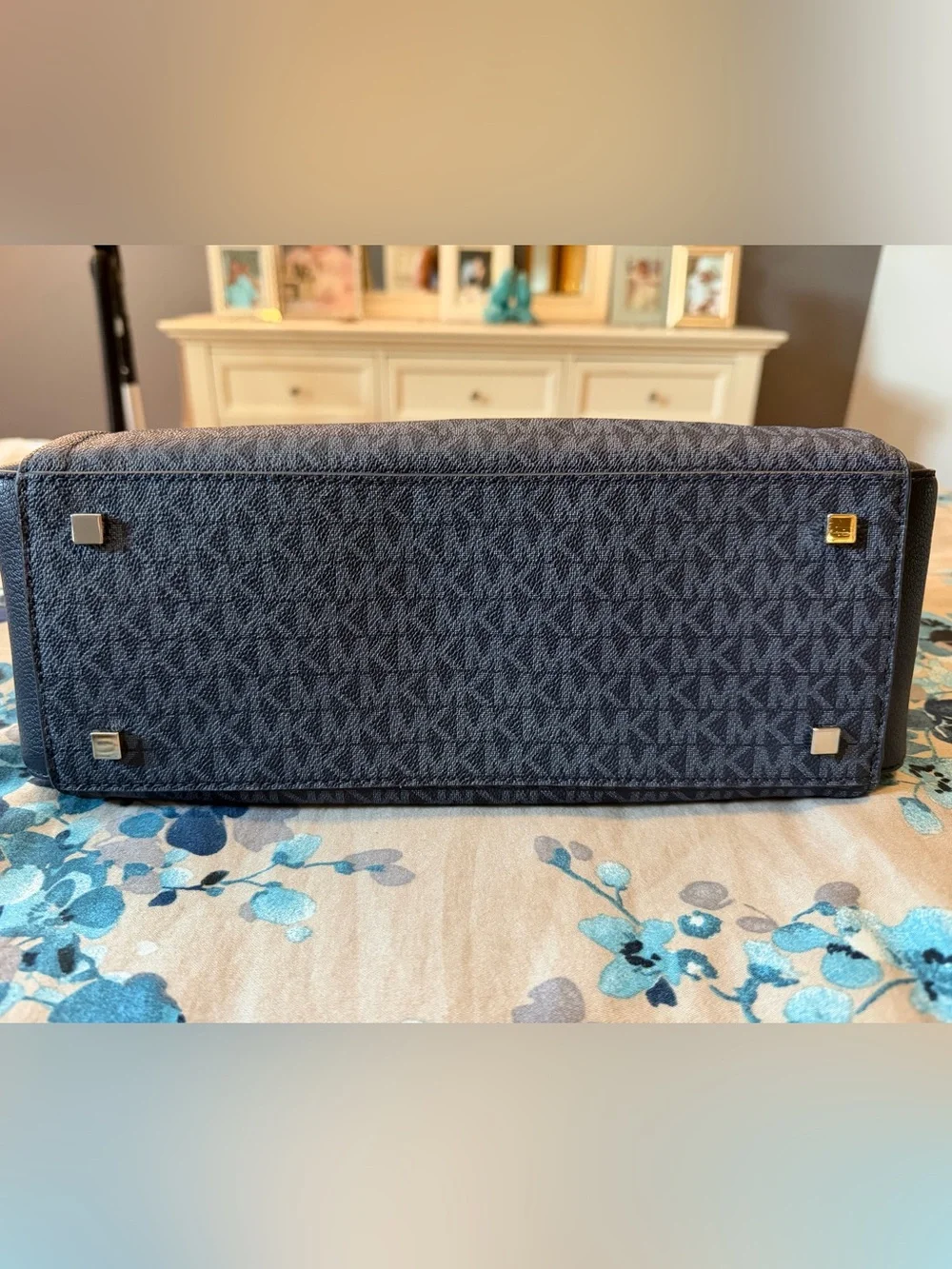 Michael Kors Laila Medium Signature Satchel with Crossbody Strap